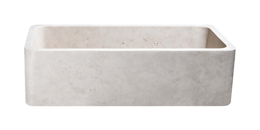 Alternate Image for 36" Stone Farmhouse Kitchen Sink, Smooth Reversible Apron Front, Cantera Beige Marble, KF362010SB-NLP-CB