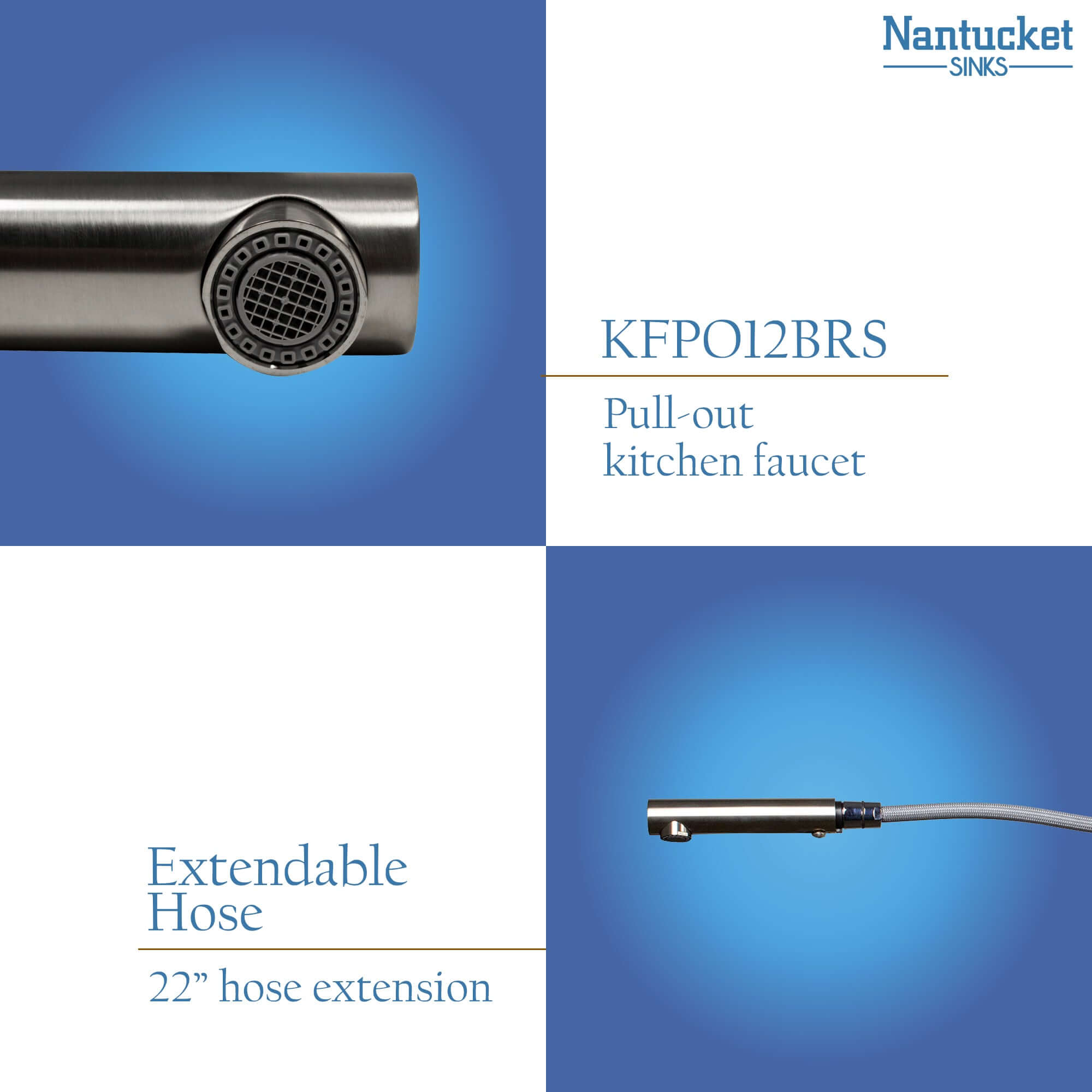 Nantucket sinks premium kitchen lever stainless steel kitchen faucet lever marketing image