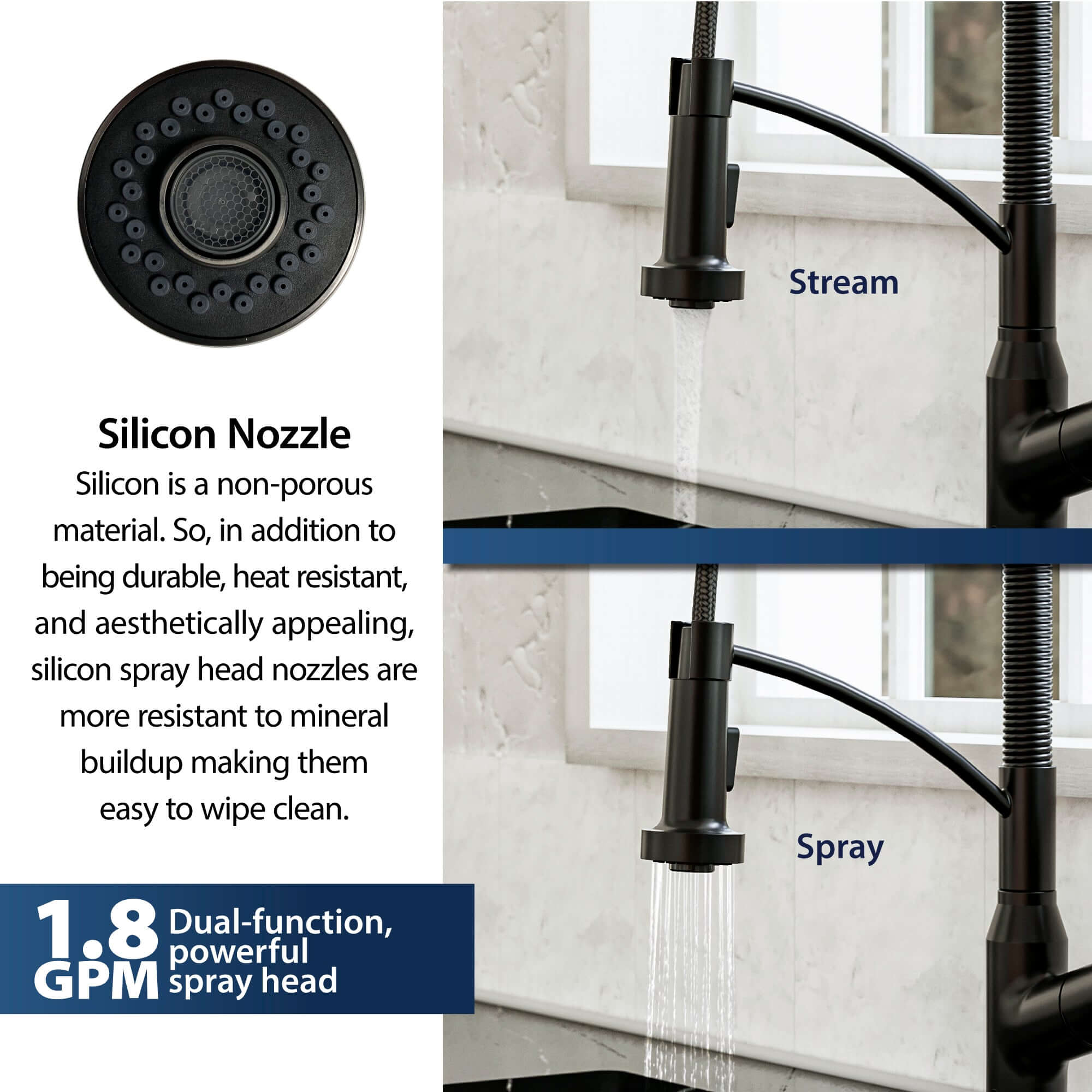 Alternate Image for Karran Alston 1.8 GPM Single Lever Handle Lead-free Brass ADA Touchless Kitchen Faucet, Pull-Down, Matte Black, KKF215MB
