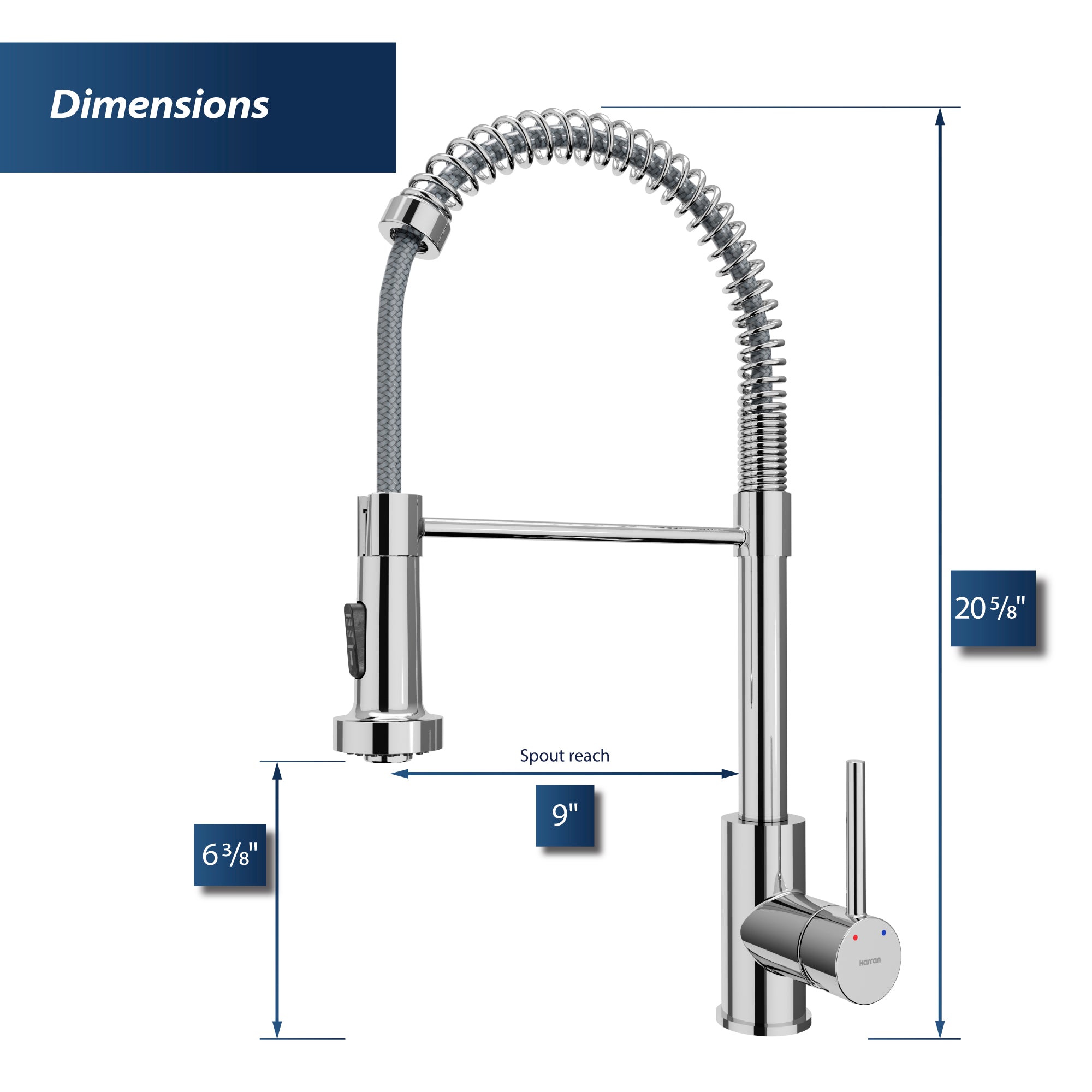 Alternate Image for Karran Loxton 1.8 GPM Single Lever Handle Lead-free Brass ADA Touchless Kitchen Faucet, Pull-Down, Chrome, KKF228C