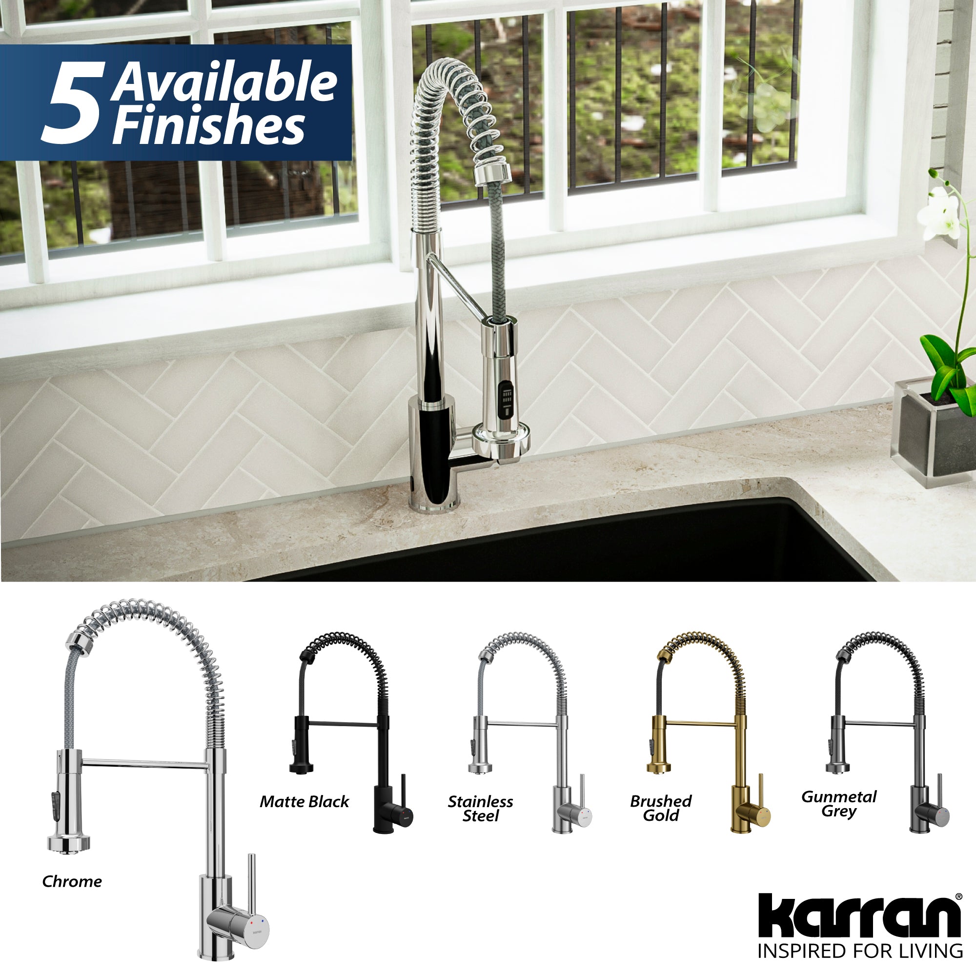 Alternate Image for Karran Loxton 1.8 GPM Single Lever Handle Lead-free Brass ADA Touchless Kitchen Faucet, Pull-Down, Chrome, KKF228C