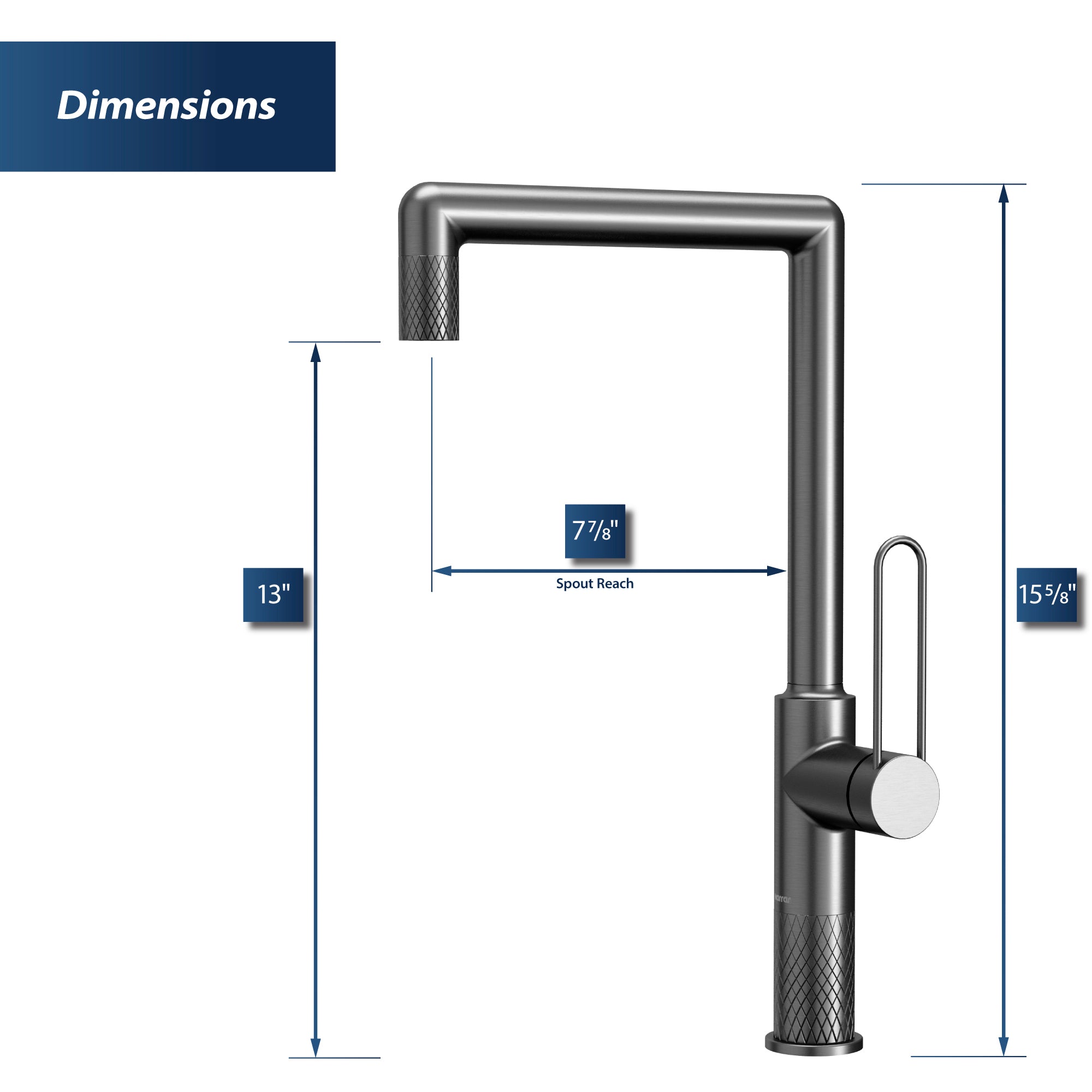 Alternate Image for Karran Sherman 1.8 GPM Single Lever Handle Lead-free Brass ADA Kitchen Faucet, Standard, Gunmetal Grey, KKF370GG
