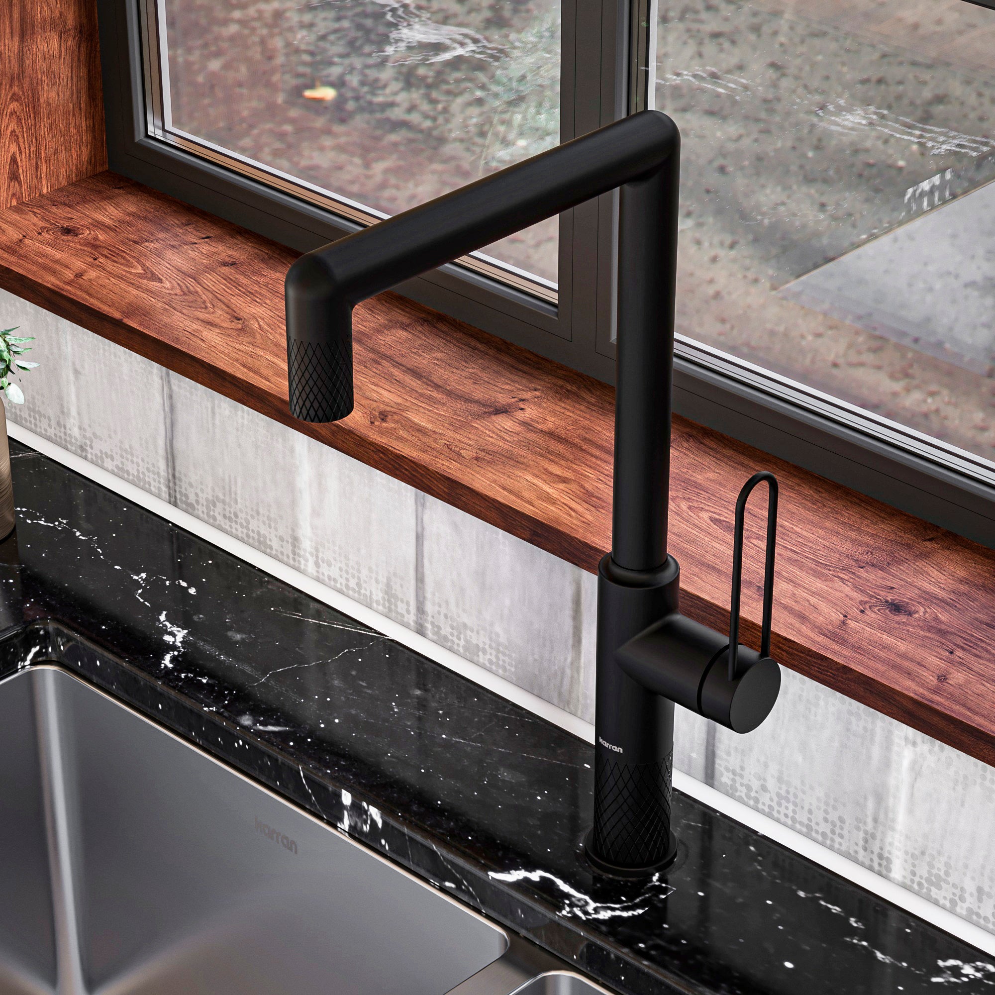 Alternate Image for Karran Sherman 1.8 GPM Single Lever Handle Lead-free Brass ADA Kitchen Faucet, Standard, Matte Black, KKF370MB