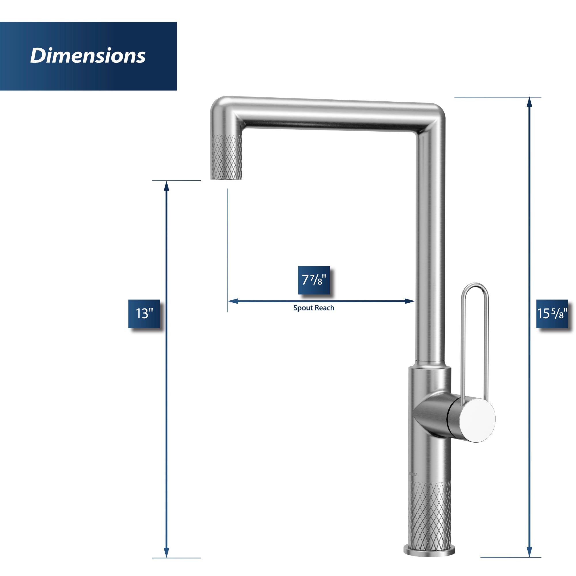 Alternate Image for Karran Sherman 1.8 GPM Single Lever Handle Lead-free Brass ADA Kitchen Faucet, Standard, Stainless Steel, KKF370SS