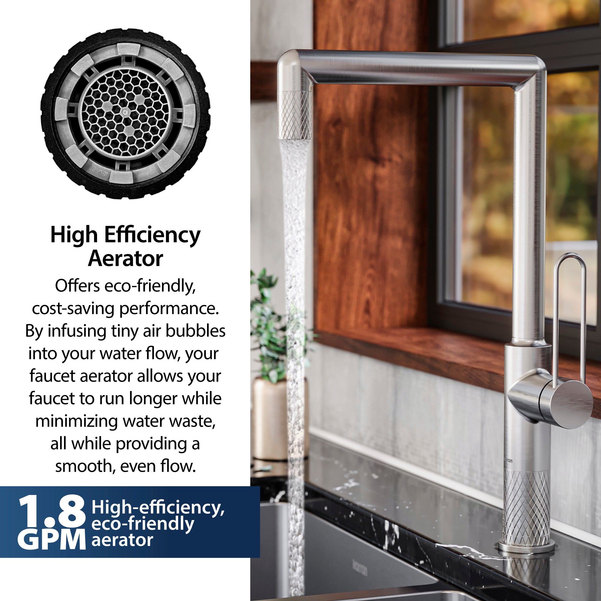 Alternate Image for Karran Sherman 1.8 GPM Single Lever Handle Lead-free Brass ADA Kitchen Faucet, Standard, Stainless Steel, KKF370SS