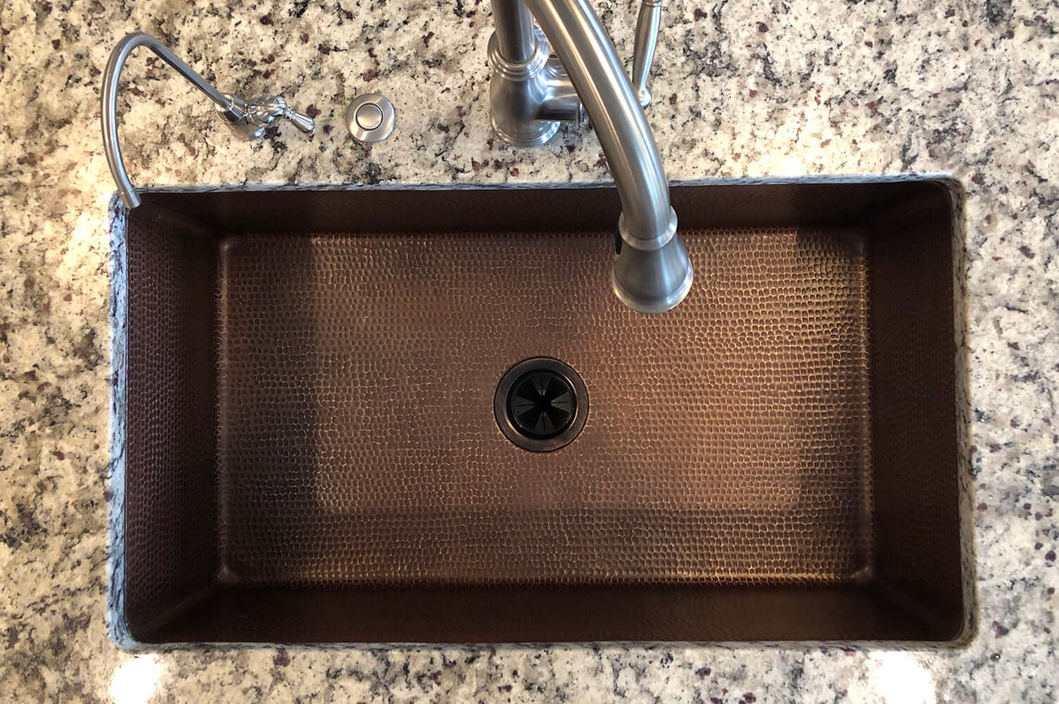 Alternate Image for Premier Copper Products 33" Copper Kitchen Sink, Oil Rubbed Bronze, KSDB33199