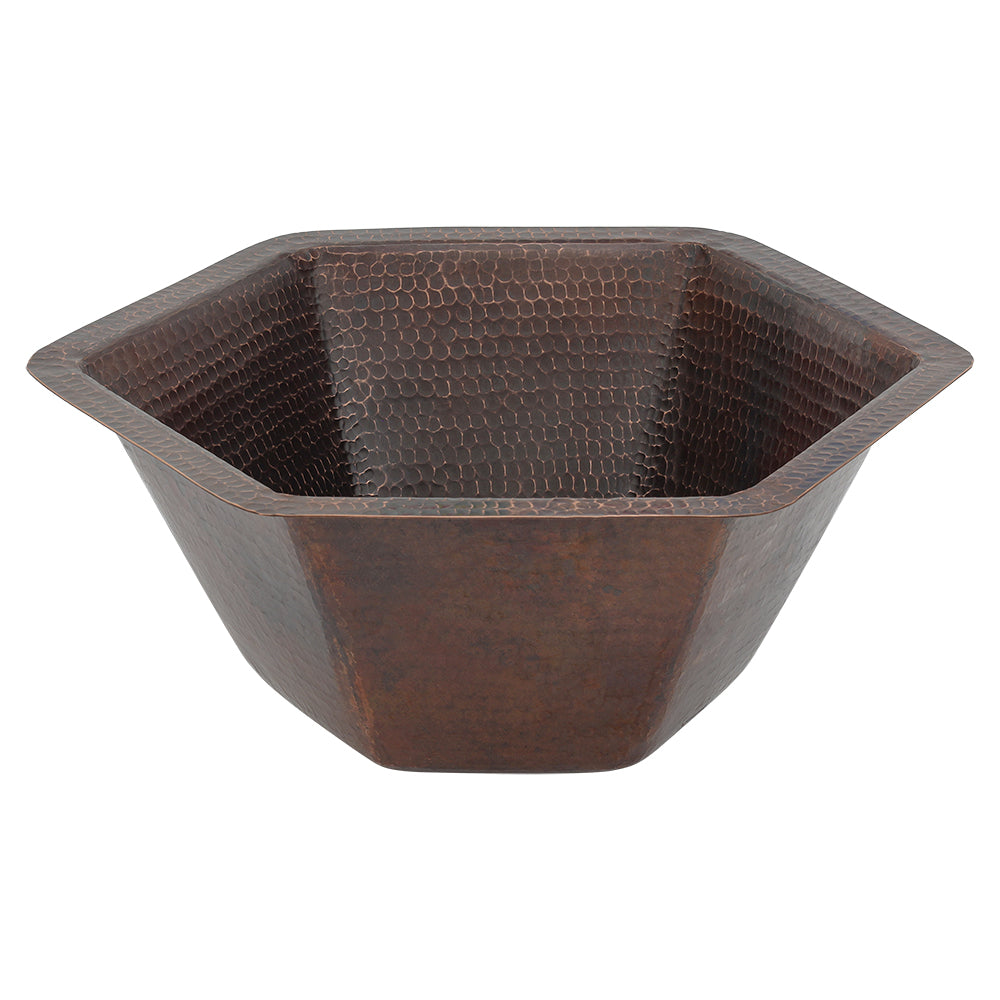 Alternate Image for Premier Copper Products 16" Copper Bathroom Sink, Oil Rubbed Bronze, LH15.5DB
