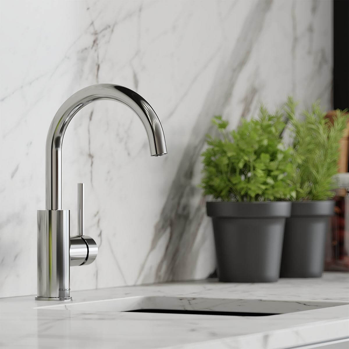 Alternate Image for Elkay Avado Lever Handle Gooseneck Spout Brass ADA Bar Faucet, Chrome, LKAV3021CR