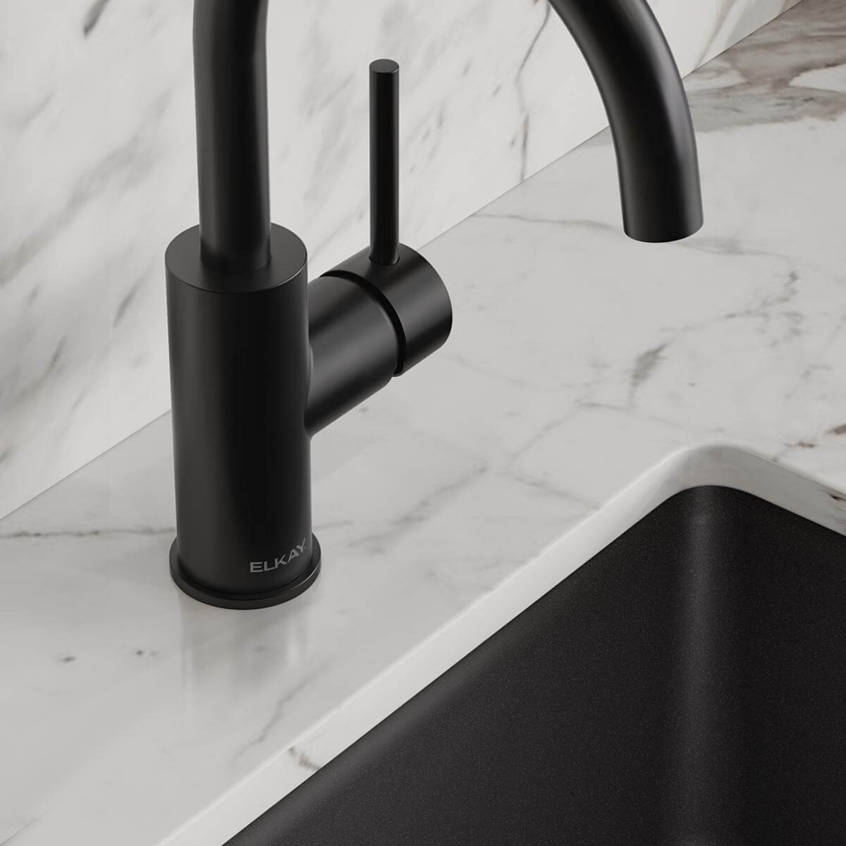 Alternate Image for Elkay Avado Lever Handle Gooseneck Spout Brass ADA Bar Faucet, Matte Black, LKAV3021MB