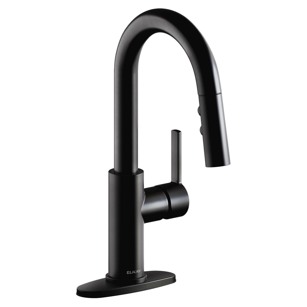 Alternate Image for Elkay Avado Lever Handle Pull-down Spray Spout Brass ADA Bar Faucet, Matte Black, LKAV3032MB