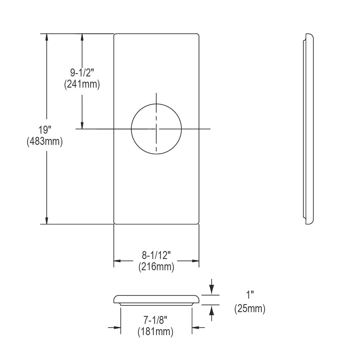 Elkay Hardwood 8-1/2" x 19" x 1" Cutting Board, LKCBF718HW