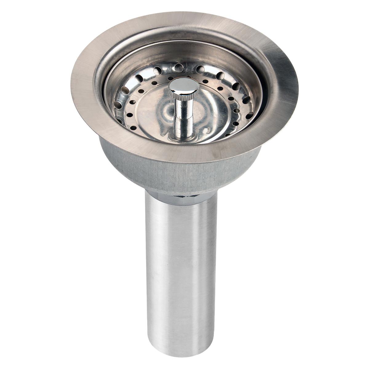 Elkay 3-1/2" Drain Fitting Stainless Steel Body with Strainer Basket Matte Finish, LKJ35