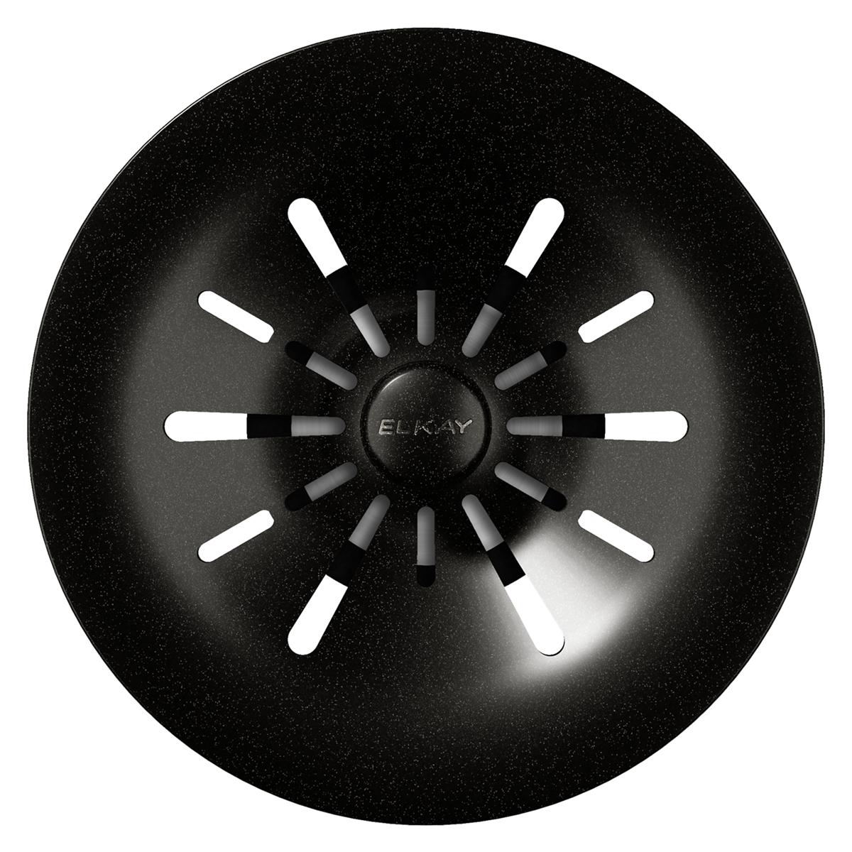 Alternate Image for Elkay Quartz Perfect Drain 3-1/2" Removable Polymer Basket Strainer and Rubber Stopper Caviar, LKPDQSCA