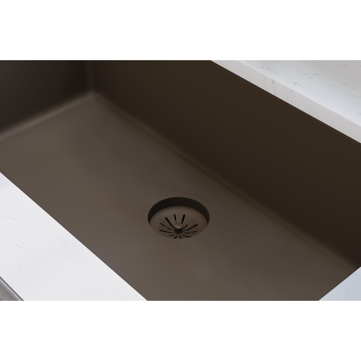 Alternate Image for Elkay Quartz Perfect Drain 3-1/2" Removable Polymer Basket Strainer and Rubber Stopper Chestnut, LKPDQSCN