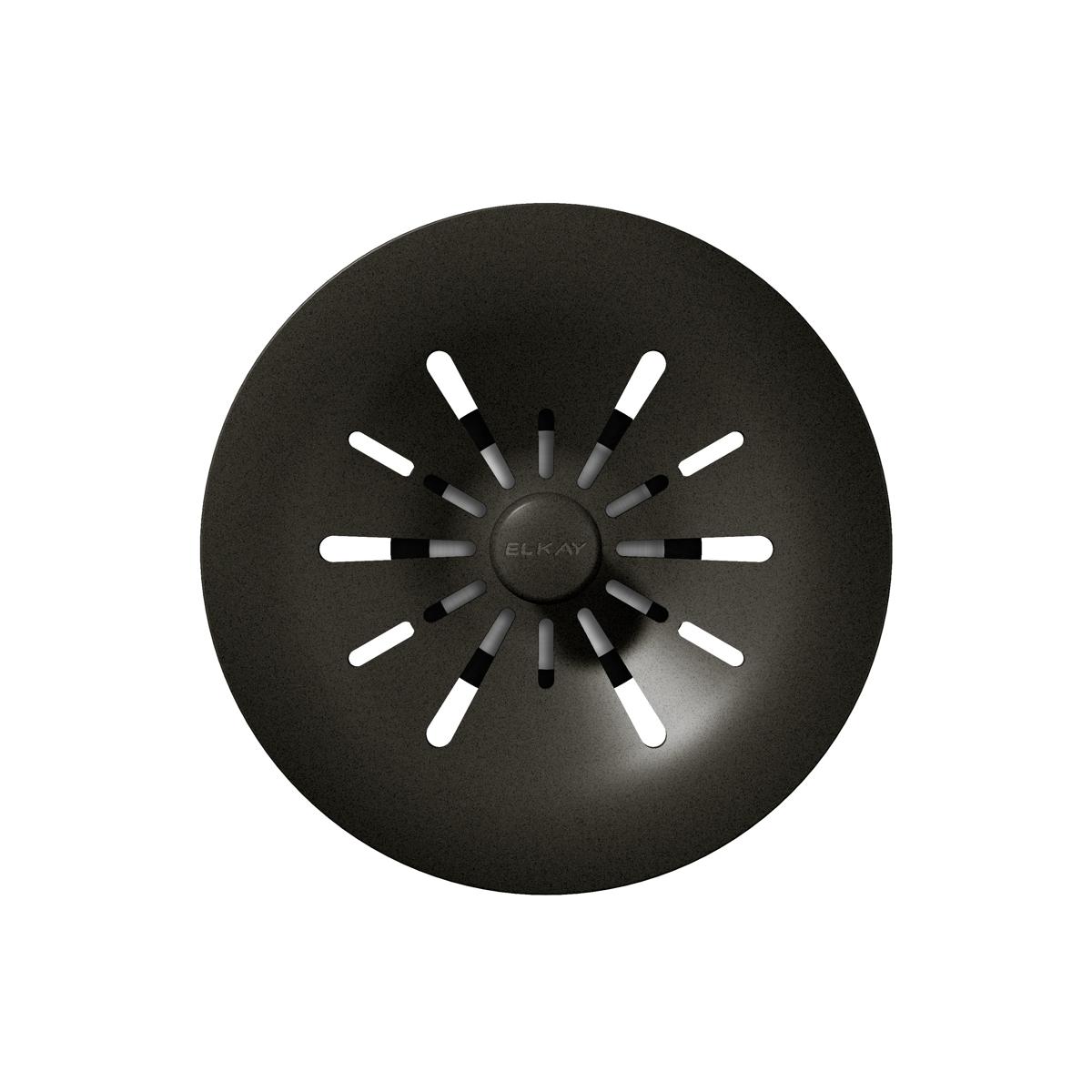 Alternate Image for Elkay Quartz Perfect Drain 3-1/2" Removable Polymer Basket Strainer and Rubber Stopper Dusk Gray, LKPDQSGY