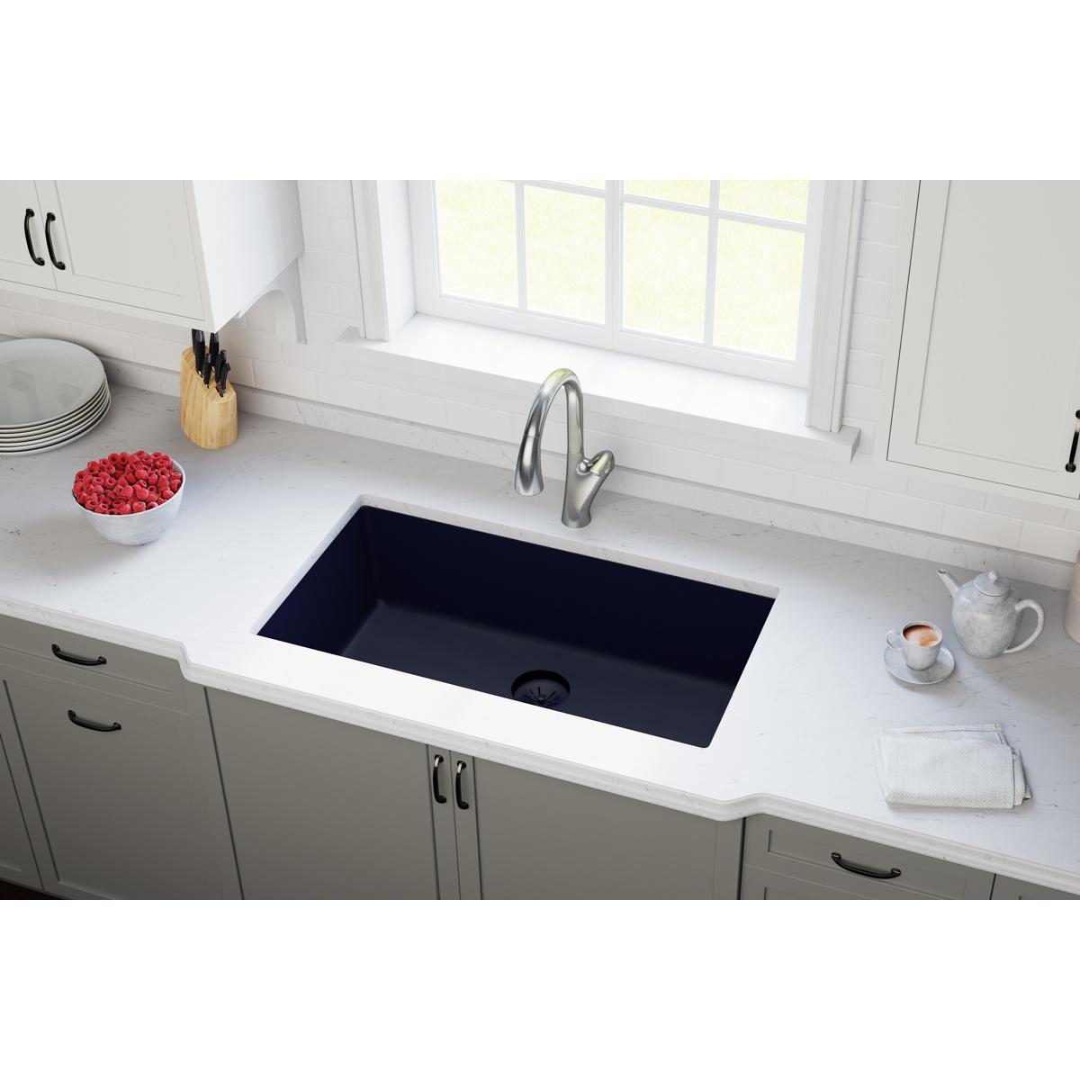 Elkay Quartz Perfect Drain 3-1/2" Removable Polymer Basket Strainer and Rubber Stopper Jubilee, LKPDQSJB