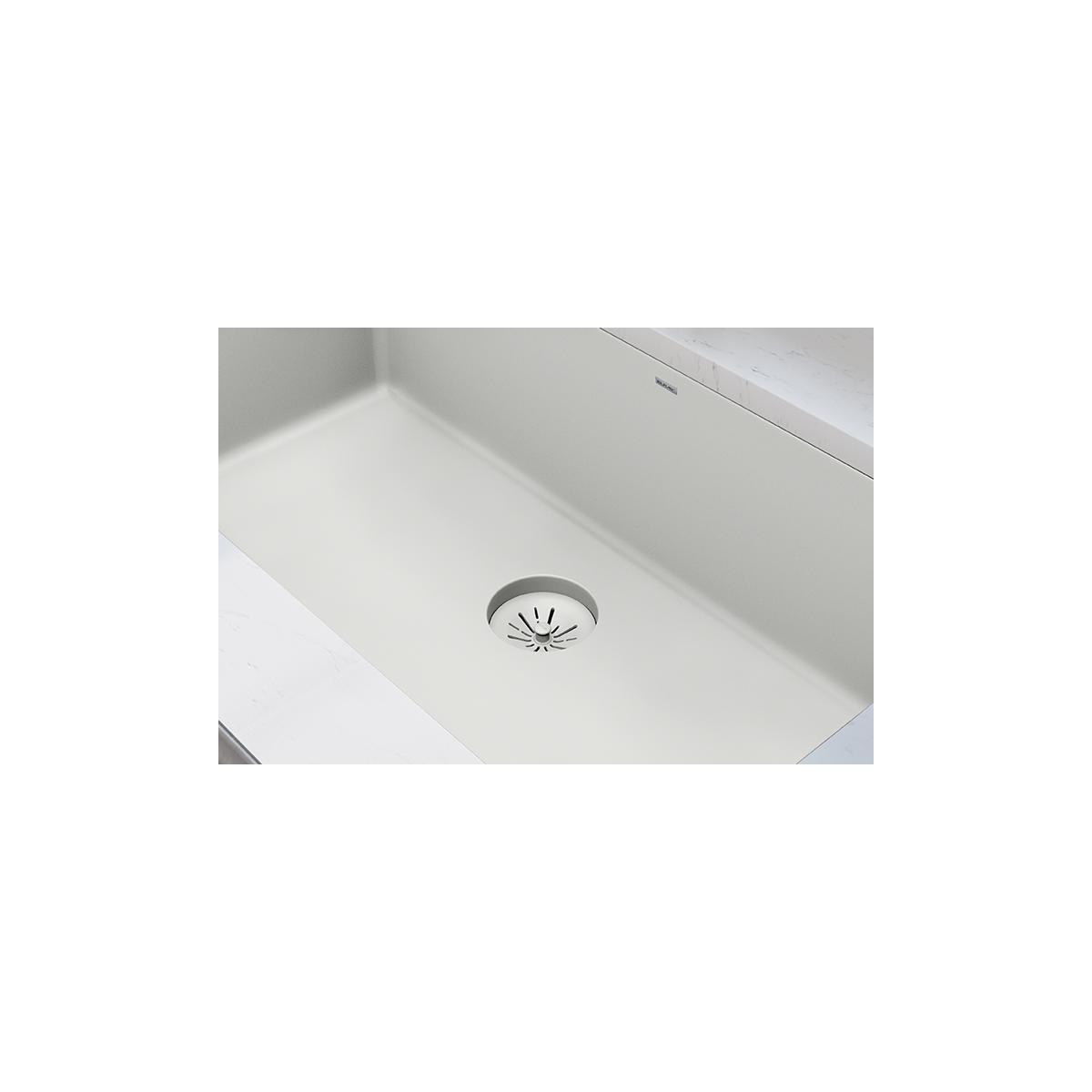 Elkay Quartz Perfect Drain 3-1/2" Removable Polymer Basket Strainer and Rubber Stopper Parchment, LKPDQSPA
