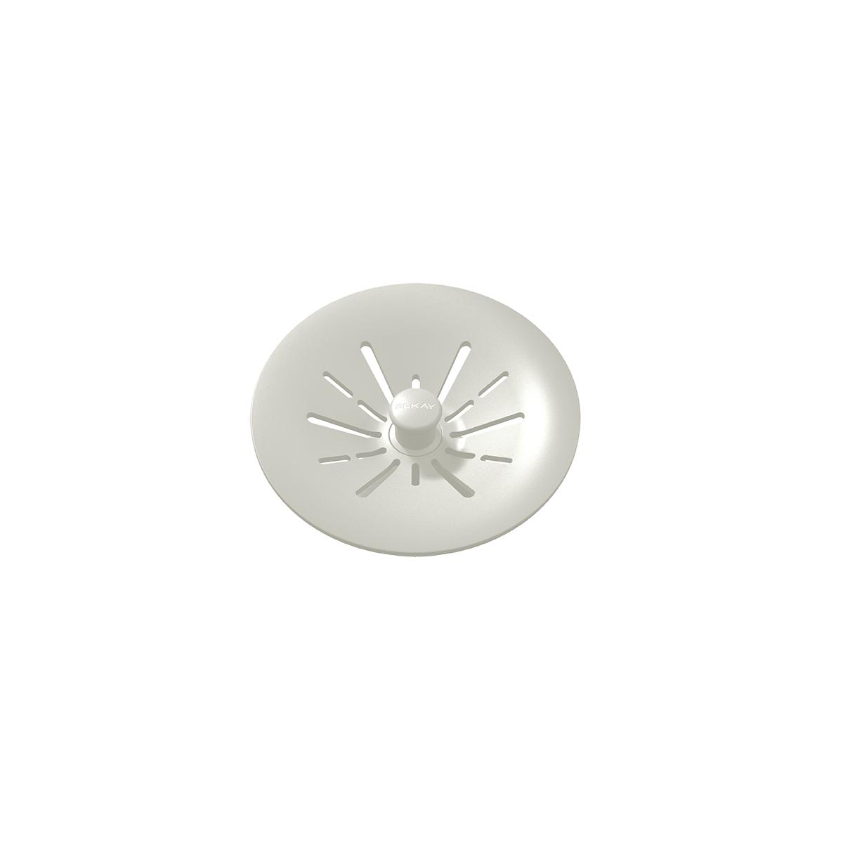 Elkay Quartz Perfect Drain 3-1/2" Removable Polymer Basket Strainer and Rubber Stopper Parchment, LKPDQSPA