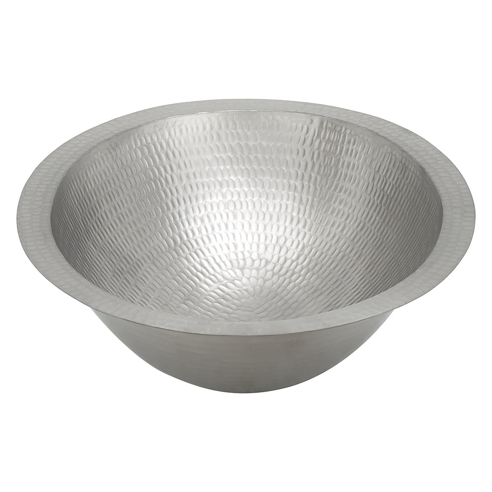 Alternate Image for Premier Copper Products 17" Oval Copper Bathroom Sink, Nickel, LO17FEN