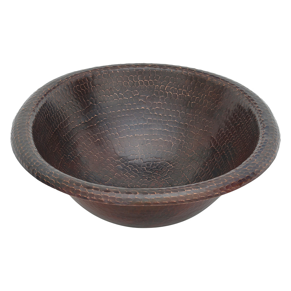 Alternate Image for Premier Copper Products 17" Oval Copper Bathroom Sink, Oil Rubbed Bronze, LO17RDB