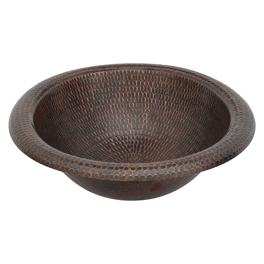 Alternate Image for Premier Copper Products 18" Oval Copper Bathroom Sink, Oil Rubbed Bronze, LO18RDB