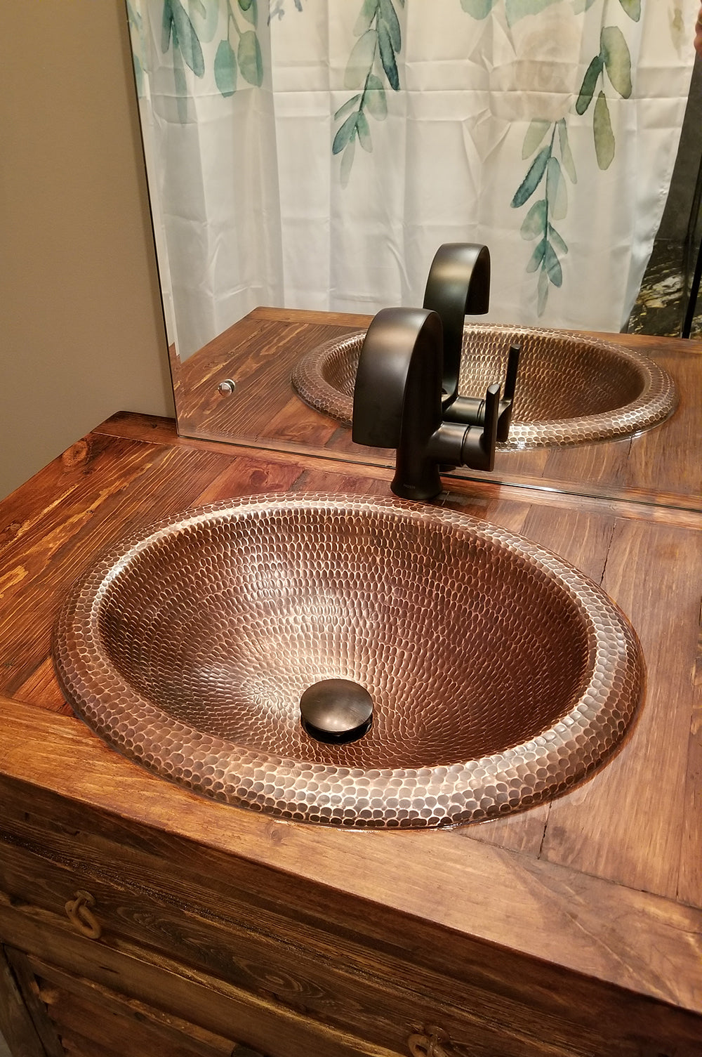 Alternate Image for Premier Copper Products 18" Oval Copper Bathroom Sink, Oil Rubbed Bronze, LO18RDB