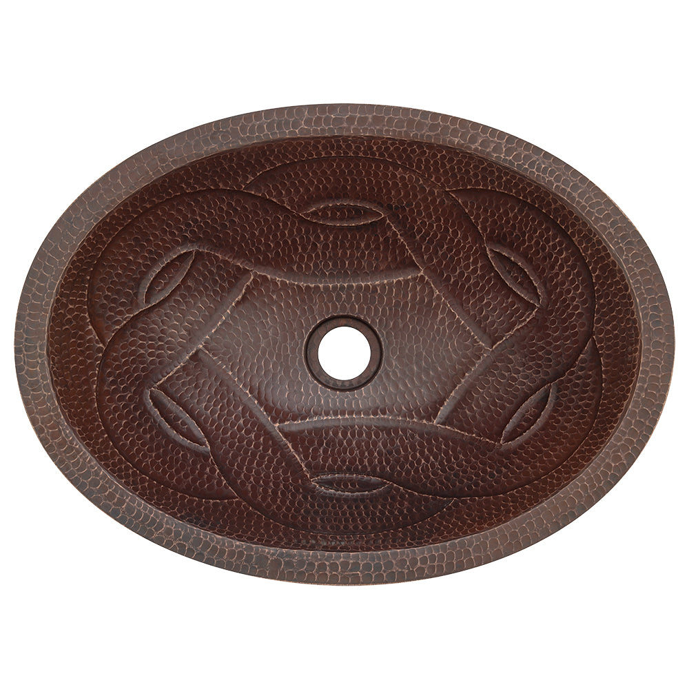 Alternate Image for Premier Copper Products 19" Oval Copper Bathroom Sink, Oil Rubbed Bronze, LO19FBDDB