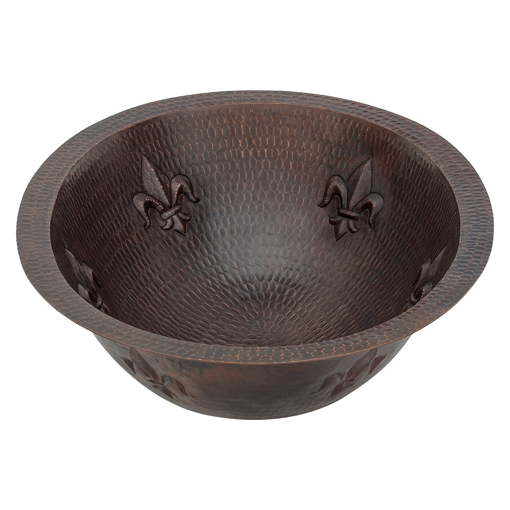 Alternate Image for Premier Copper Products 19" Oval Copper Bathroom Sink, Oil Rubbed Bronze, LO19FFLDB