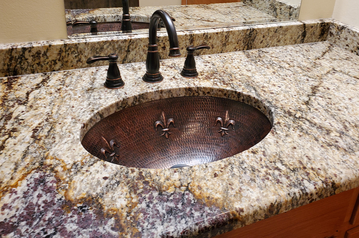 Alternate Image for Premier Copper Products 19" Oval Copper Bathroom Sink, Oil Rubbed Bronze, LO19FFLDB