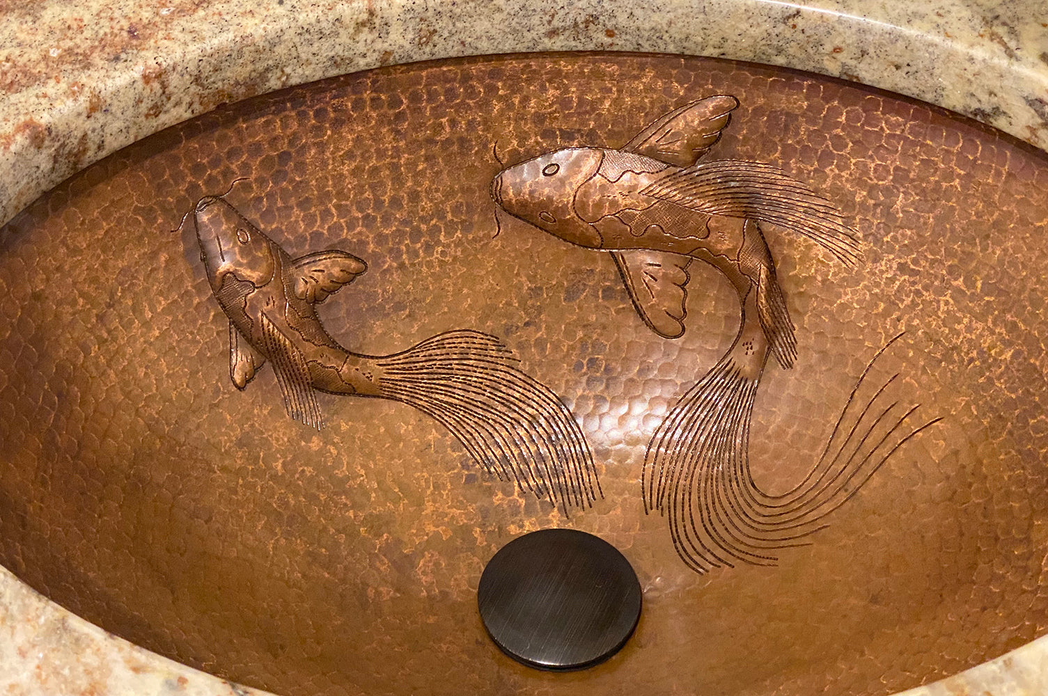 Alternate Image for Premier Copper Products 19" Oval Copper Bathroom Sink, Oil Rubbed Bronze, LO19FKOIDB