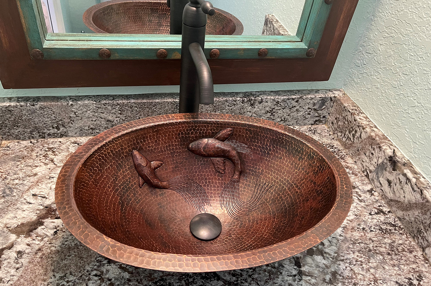 Alternate Image for Premier Copper Products 19" Oval Copper Bathroom Sink, Oil Rubbed Bronze, LO19FKOIDB