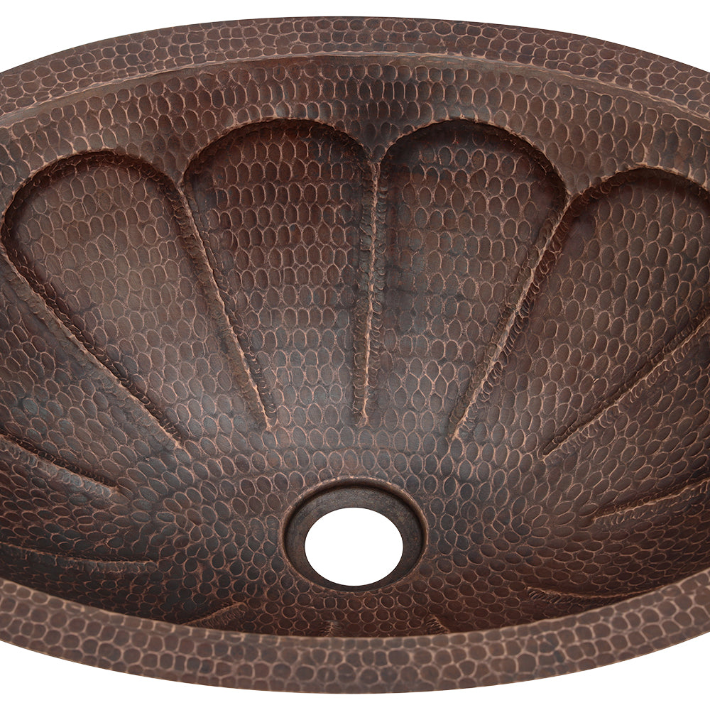Alternate Image for Premier Copper Products 19" Oval Copper Bathroom Sink, Oil Rubbed Bronze, LO19FSBDB