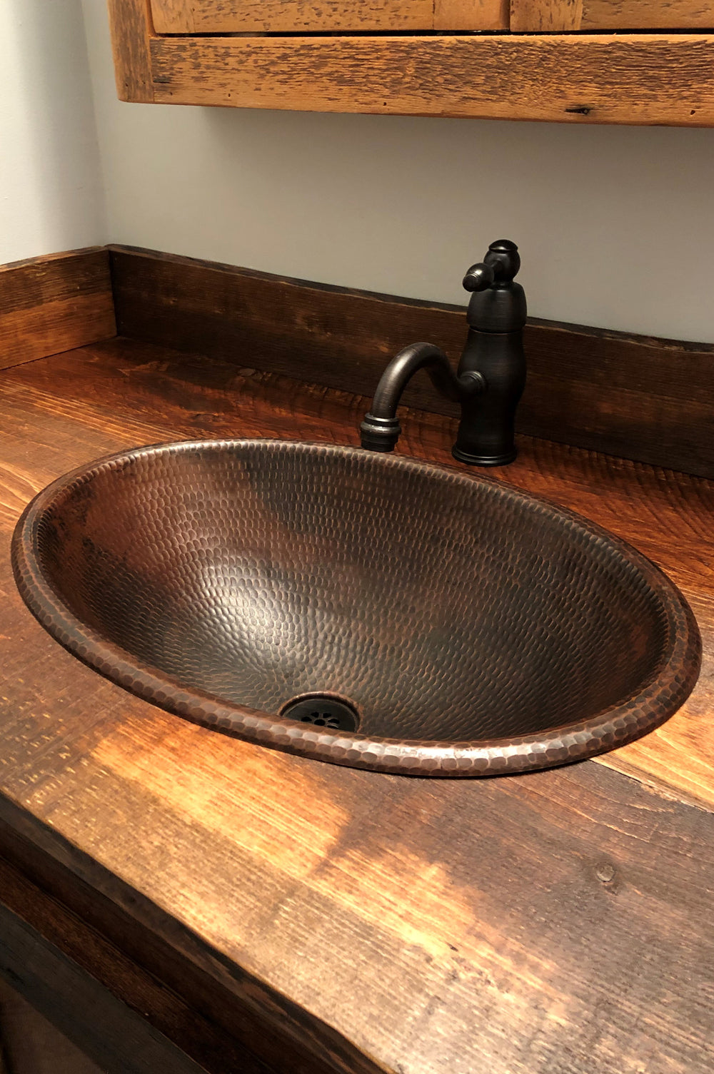 Alternate Image for Premier Copper Products 19" Oval Copper Bathroom Sink, Oil Rubbed Bronze, LO19RDB
