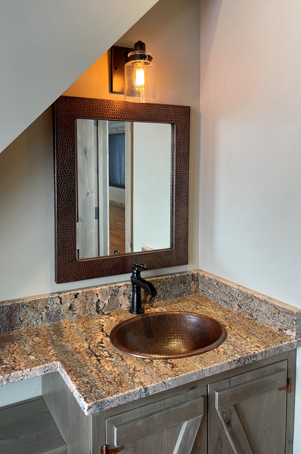 Alternate Image for Premier Copper Products 19" Oval Copper Bathroom Sink, Oil Rubbed Bronze, LO19RDB