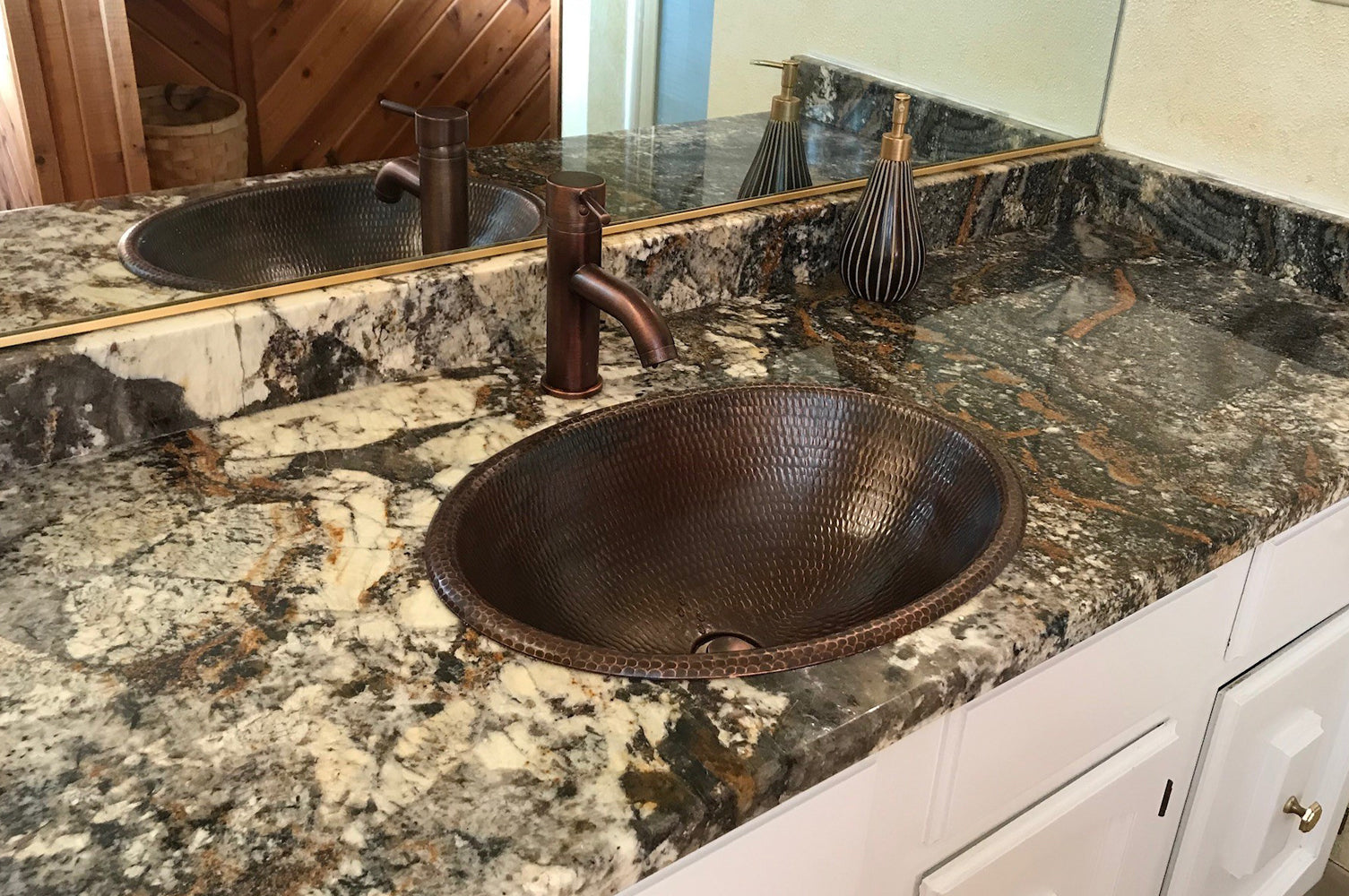 Alternate Image for Premier Copper Products 19" Oval Copper Bathroom Sink, Oil Rubbed Bronze, LO19RDB