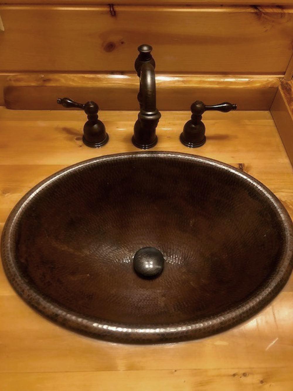 Alternate Image for Premier Copper Products 19" Oval Copper Bathroom Sink, Oil Rubbed Bronze, LO19RDB
