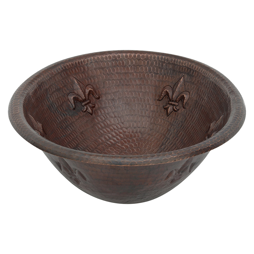 Alternate Image for Premier Copper Products 19" Oval Copper Bathroom Sink, Oil Rubbed Bronze, LO19RFLDB