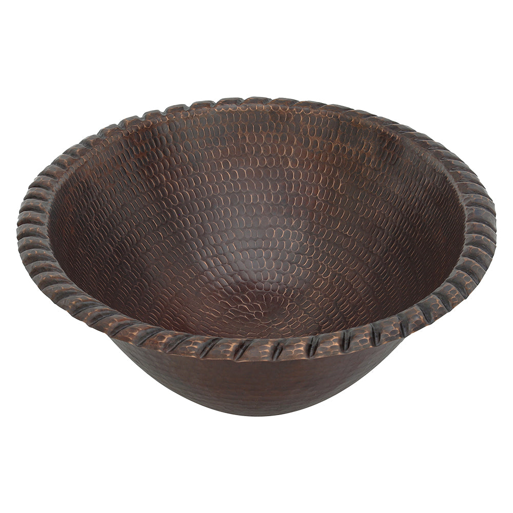 Alternate Image for Premier Copper Products 19" Oval Copper Bathroom Sink, Oil Rubbed Bronze, LO19RRDB