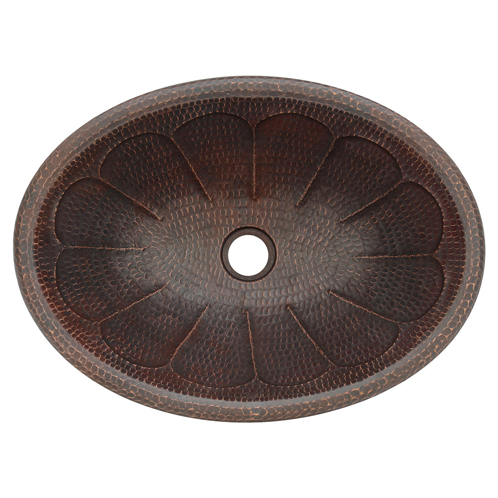 Alternate Image for Premier Copper Products 19" Oval Copper Bathroom Sink, Oil Rubbed Bronze, LO19RSBDB