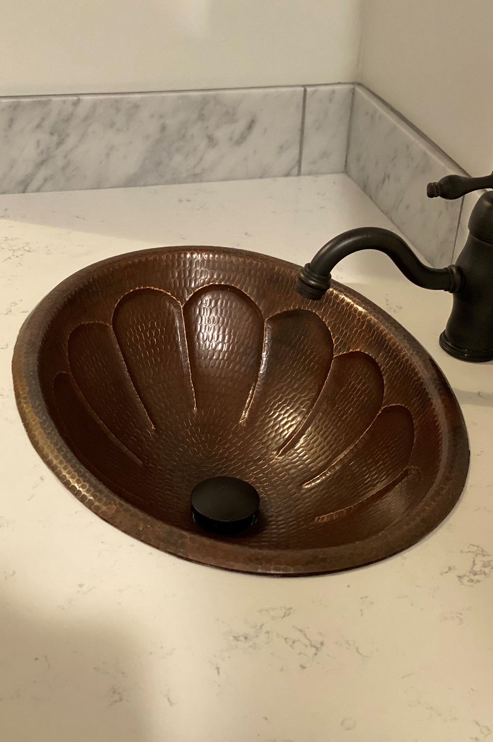 Alternate Image for Premier Copper Products 19" Oval Copper Bathroom Sink, Oil Rubbed Bronze, LO19RSBDB