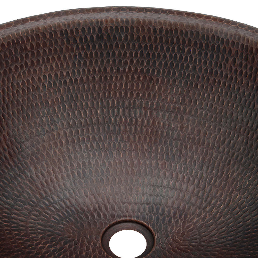 Alternate Image for Premier Copper Products 20" Oval Copper Bathroom Sink, Oil Rubbed Bronze, LO20RDB