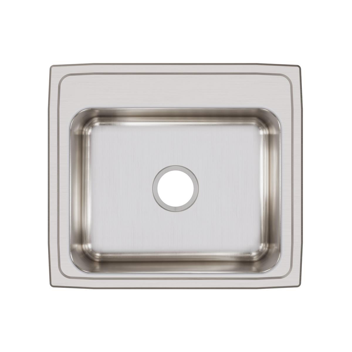 Alternate Image for Elkay Lustertone Classic 22" Drop In/Topmount Stainless Steel Kitchen Sink, Lustrous Satin, No Faucet Hole, LR22190