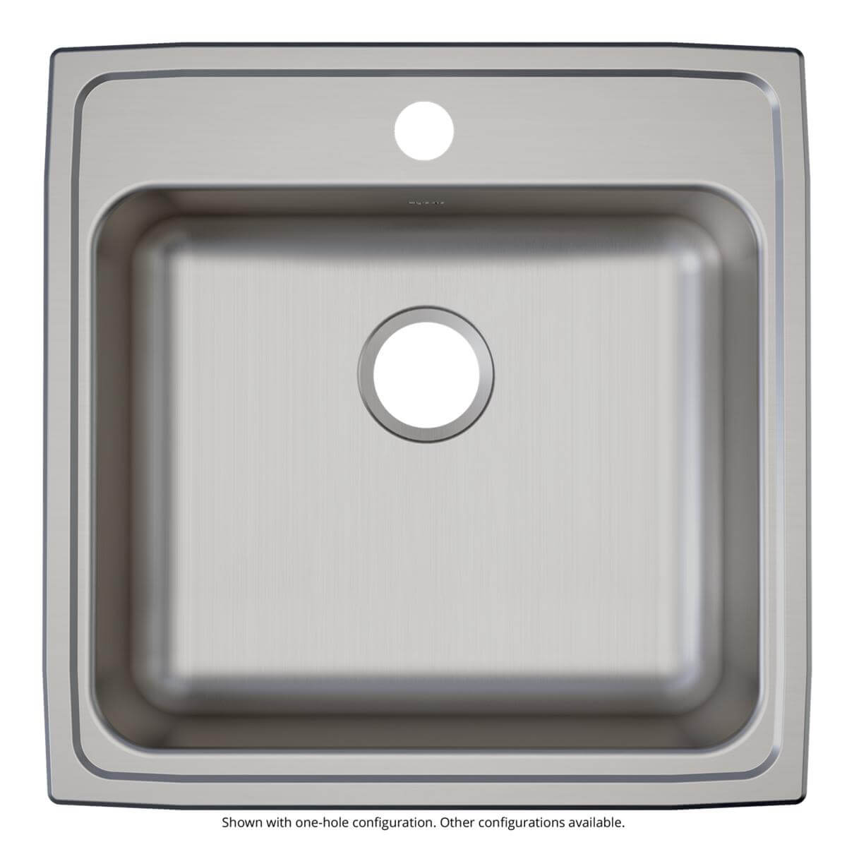 Alternate Image for Elkay Lustertone Classic 22" Drop In/Topmount Stainless Steel ADA Kitchen Sink, Lustrous Satin, 1 Faucet Hole, LRAD2222651