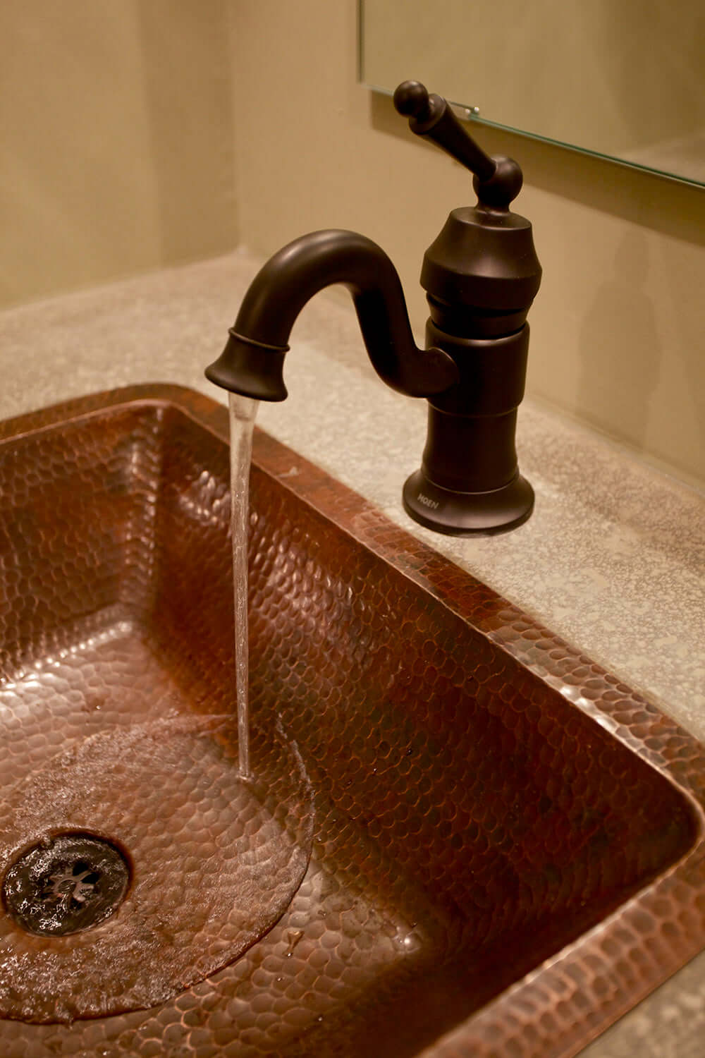 Alternate Image for Premier Copper Products 19" Rectangle Copper Bathroom Sink, Oil Rubbed Bronze, LREC19DB