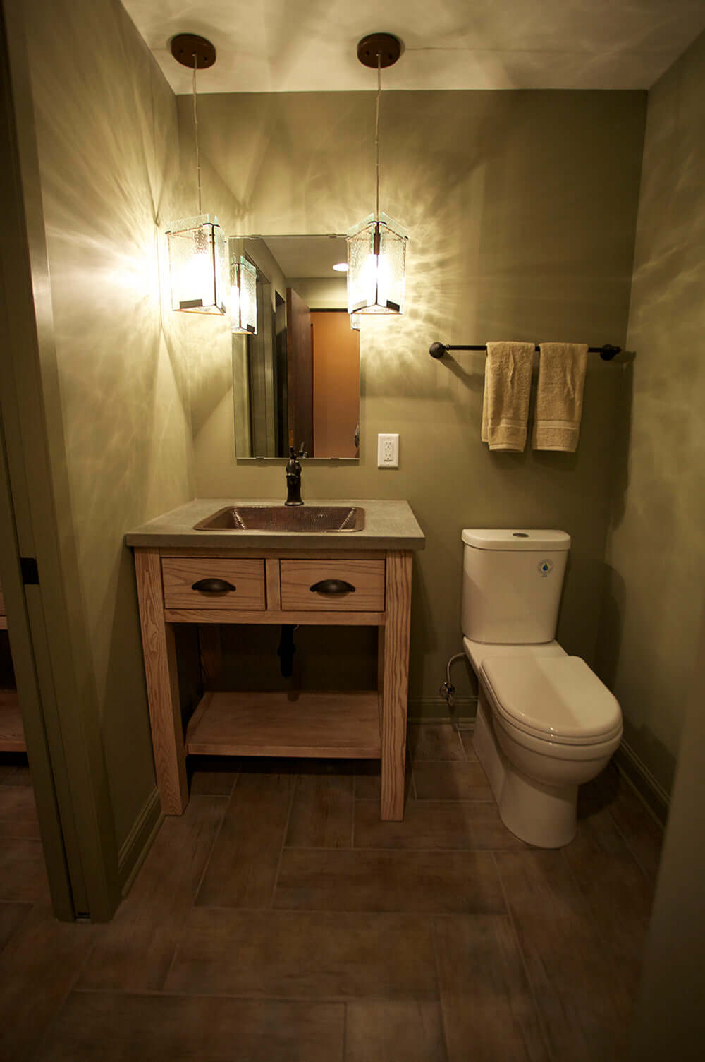 Alternate Image for Premier Copper Products 19" Rectangle Copper Bathroom Sink, Oil Rubbed Bronze, LREC19DB