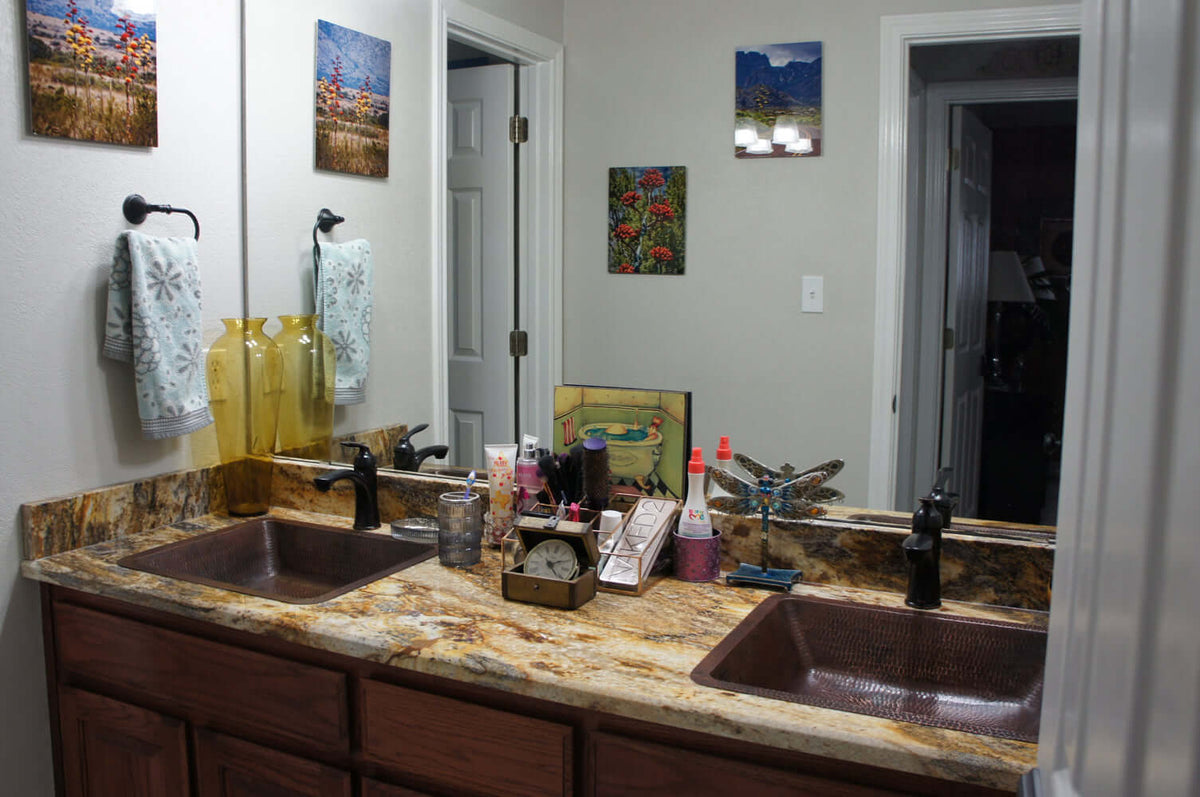 Alternate Image for Premier Copper Products 19" Rectangle Copper Bathroom Sink, Oil Rubbed Bronze, LREC19DB