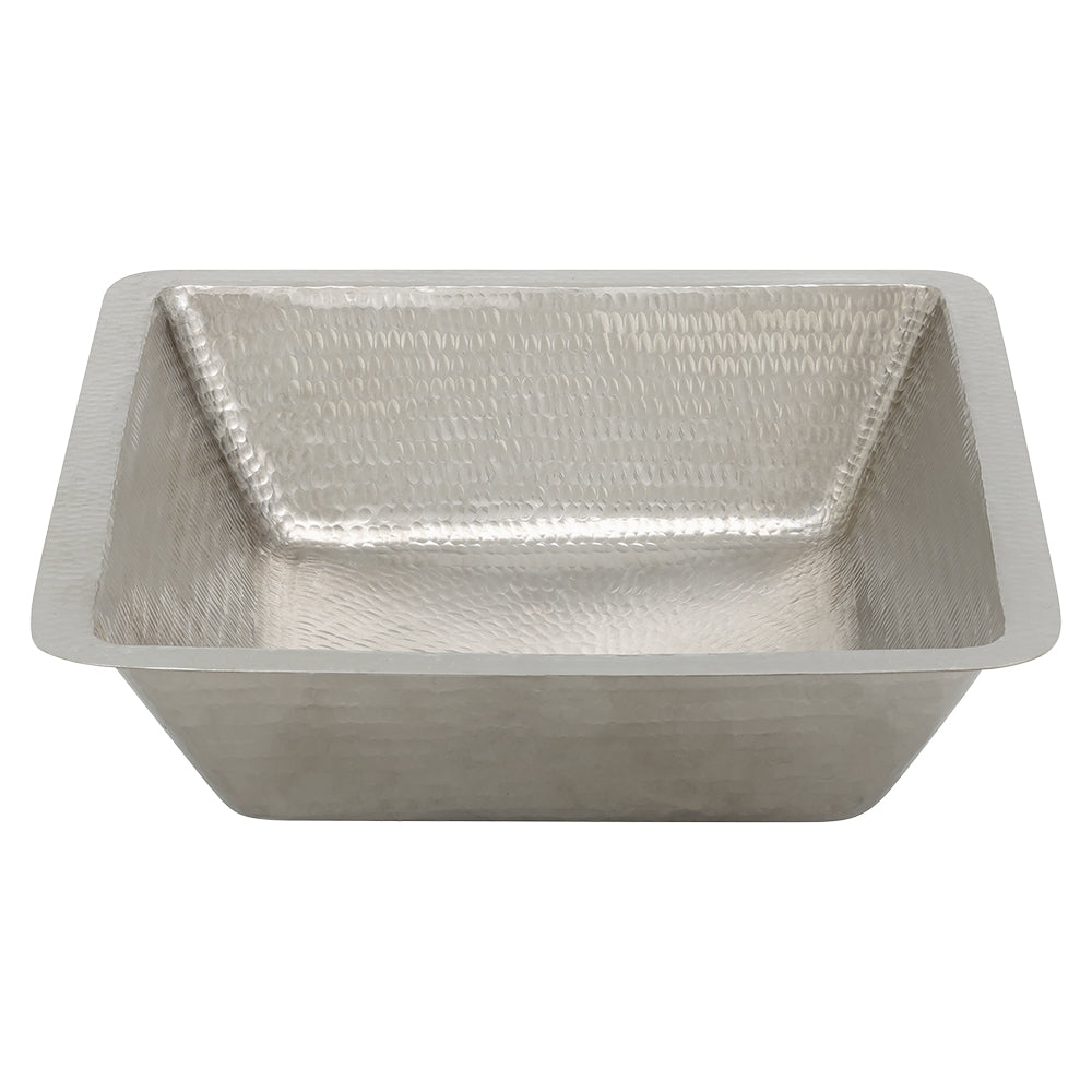 Alternate Image for Premier Copper Products 19" Rectangle Copper Bathroom Sink, Nickel, LREC19EN