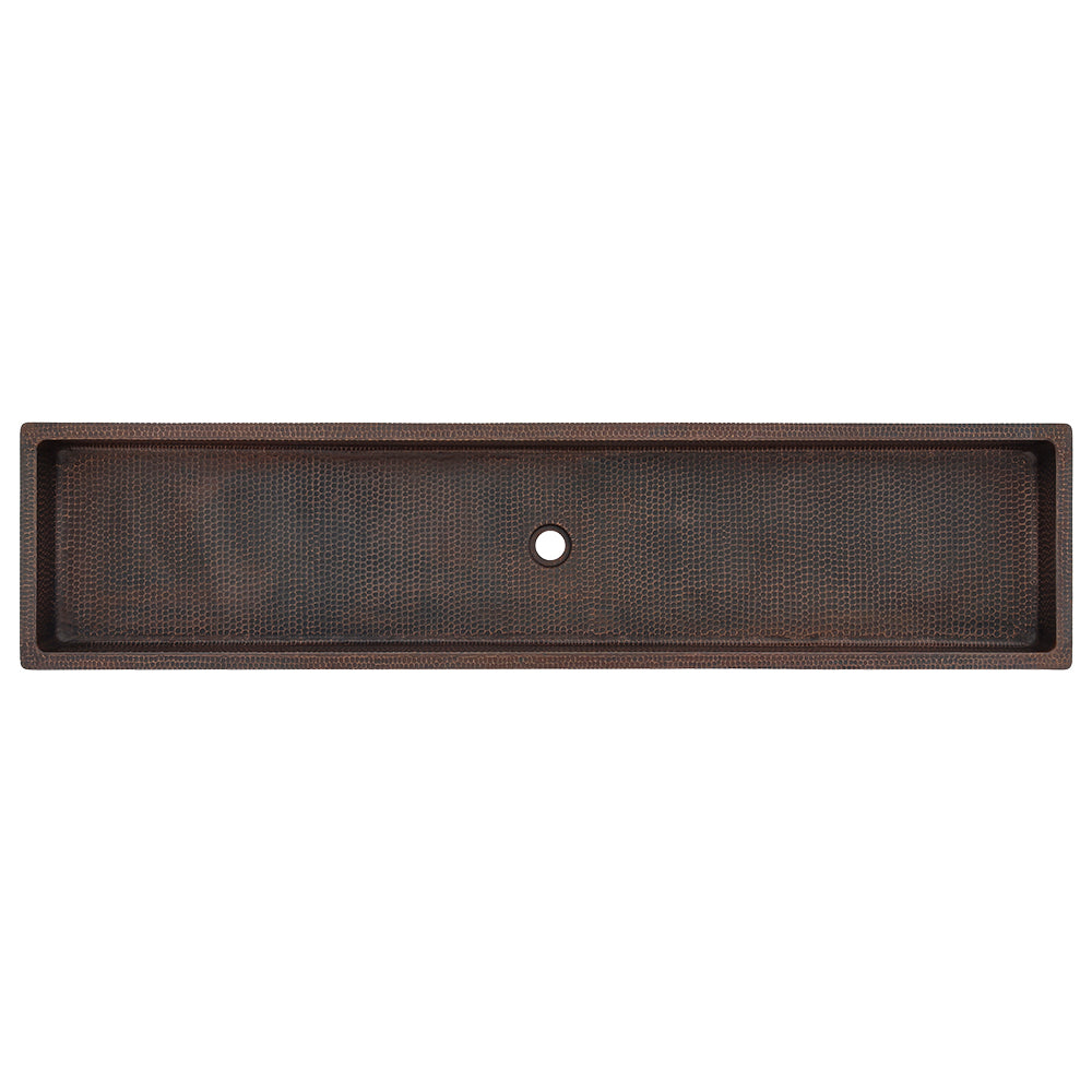 Alternate Image for Premier Copper Products 60" Rectangle Copper Bathroom Sink, Oil Rubbed Bronze, LREC60DB