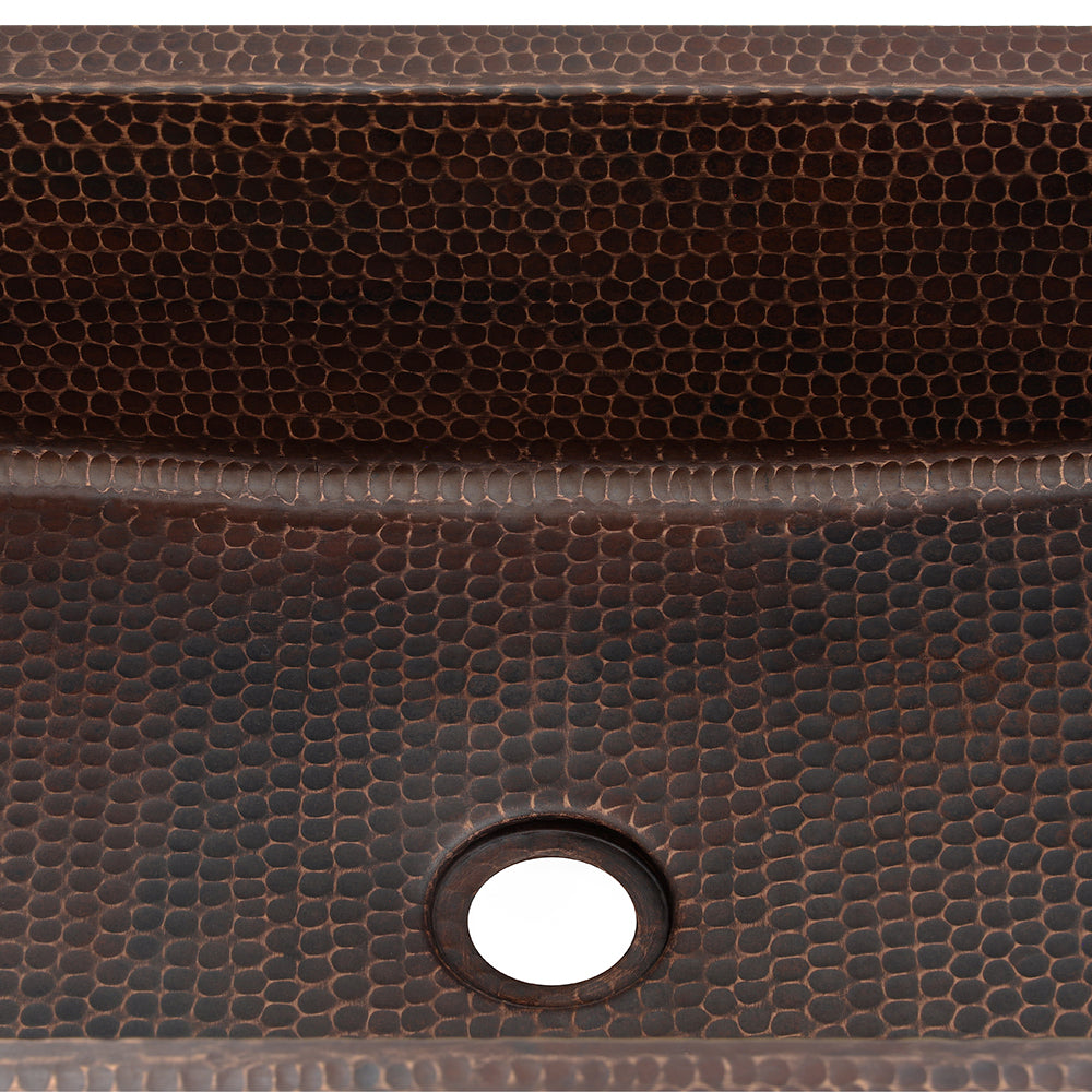 Alternate Image for Premier Copper Products 60" Rectangle Copper Bathroom Sink, Oil Rubbed Bronze, LREC60DB