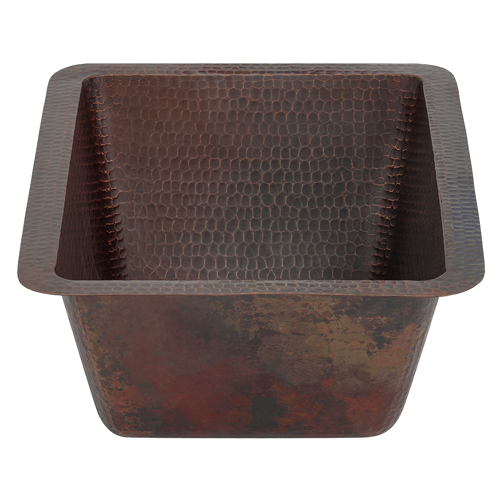 Alternate Image for Premier Copper Products 17" Rectangle Copper Bathroom Sink, Oil Rubbed Bronze, LRECDB